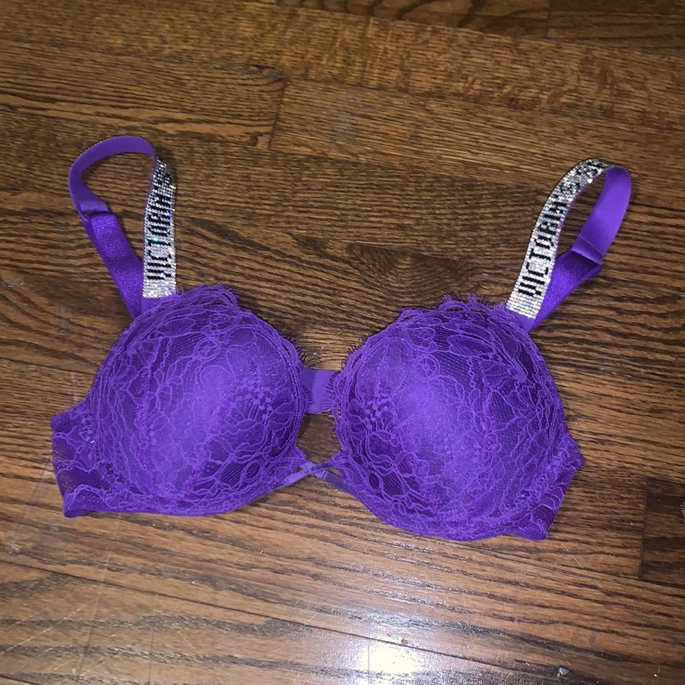 VS Purple lace push-up bombshell bra